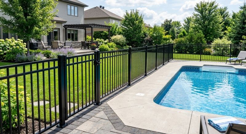 Metal Pool Fence Installation in Kansas City, MO